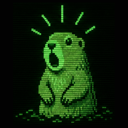 Surprised gopher logo